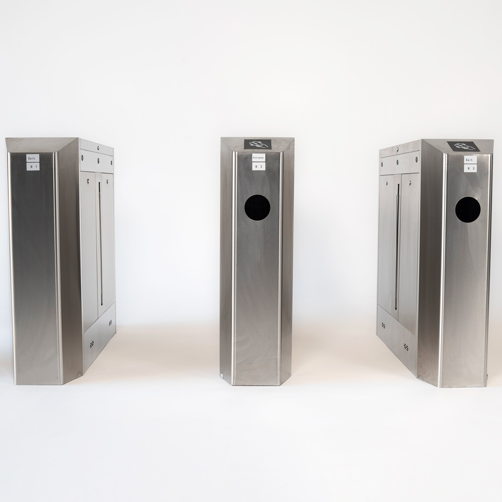 گیت کنترل تردد پروانه ای مدل ZP-304 نمای روبرو