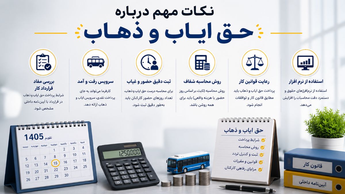 نکات حق ایاب و ذهاب